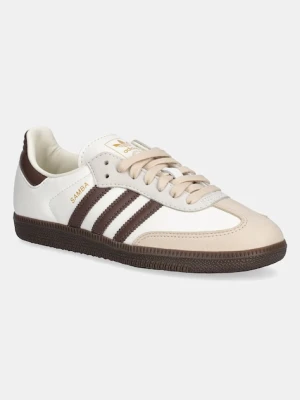 adidas Originals sneakersy skórzane Samba OG damskie kolor beżowy JR8842