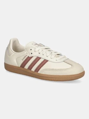 adidas Originals sneakersy skórzane Samba Og damskie kolor beżowy JS1361
