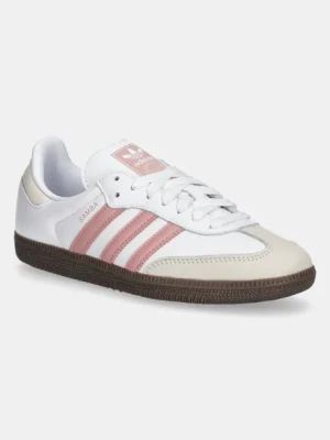 adidas Originals sneakersy skórzane Samba OG damskie kolor biały JI2677