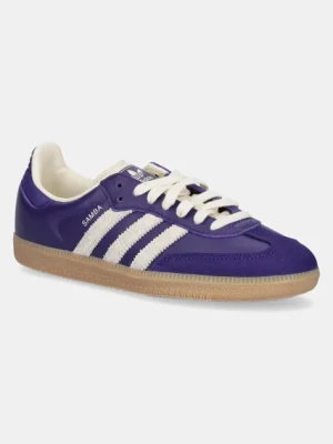 adidas Originals sneakersy skórzane Samba OG damskie kolor fioletowy JI2736