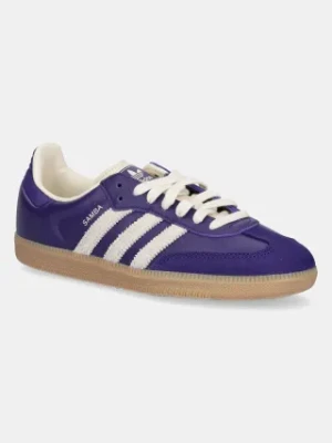 adidas Originals sneakersy skórzane Samba OG damskie kolor fioletowy JI2736