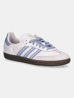 adidas Originals sneakersy skórzane Samba OG damskie kolor fioletowy JR8822