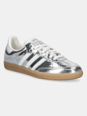 adidas Originals sneakersy skórzane Samba OG damskie kolor srebrny JR0035