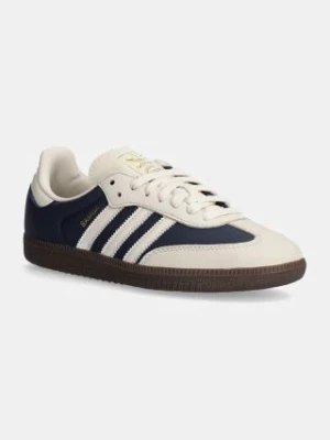 adidas Originals sneakersy skórzane Samba OG kolor niebieski IG1968