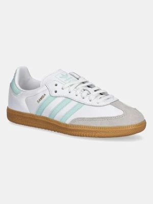 adidas Originals sneakersy skórzane SAMBA OG kolor turkusowy JP5481
