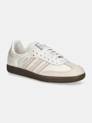 adidas Originals sneakersy skórzane Samba OG W kolor beżowy IH2751