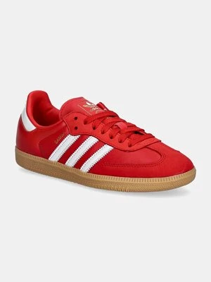 adidas Originals sneakersy skórzane Samba OG W kolor czerwony IE6524