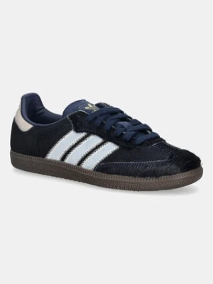 adidas Originals sneakersy skórzane Samba OG W kolor granatowy JS3934