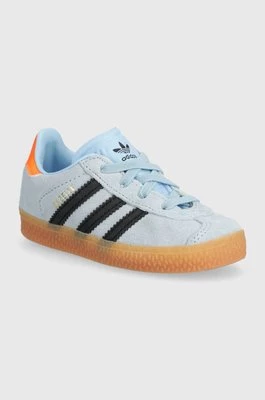 adidas Originals sneakersy zamszowe dziecięce GAZELLE CF EL kolor niebieski IH2780