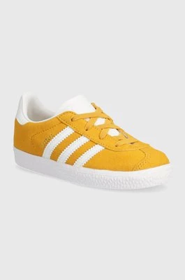 adidas Originals sneakersy zamszowe dziecięce GAZELLE CF EL kolor żółty IH0361