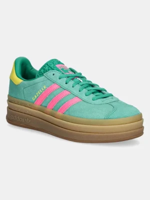 Zdjęcie produktu adidas Originals sneakersy zamszowe Gazelle Bold kolor zielony JH9668