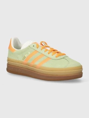 adidas Originals sneakersy zamszowe Gazelle Bold W kolor zielony IH7495