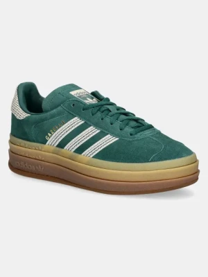 Zdjęcie produktu adidas Originals sneakersy zamszowe Gazelle Bold W kolor zielony JS3358