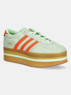 adidas Originals sneakersy zamszowe Gazelle Stack damskie kolor zielony JR8180