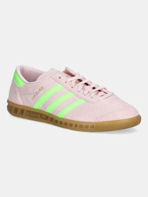 adidas Originals sneakersy zamszowe Hamburg W damskie kolor różowy JS0683