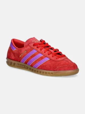 adidas Originals sneakersy zamszowe Hamburg W kolor czerwony IH5461