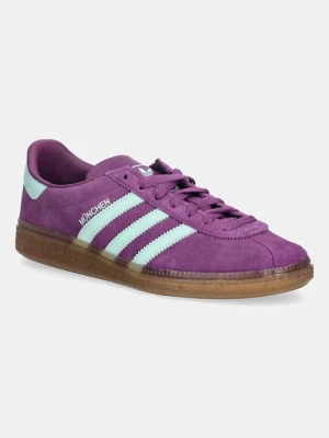 adidas Originals sneakersy zamszowe Muenchen damskie kolor fioletowy JS3995