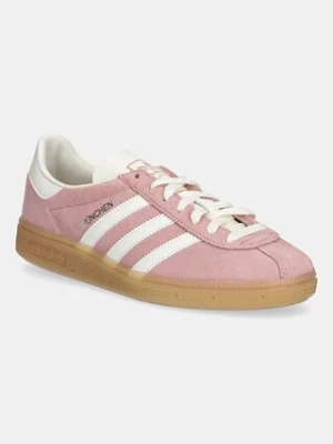 adidas Originals sneakersy zamszowe Muenchen damskie kolor różowy JS3992