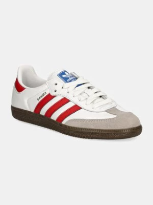 adidas Originals sneakersy zamszowe Samba OG kolor biały IG1025