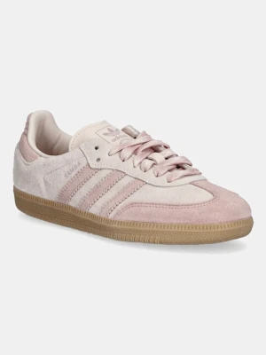 adidas Originals sneakersy zamszowe Samba OG W damskie kolor różowy JR8874