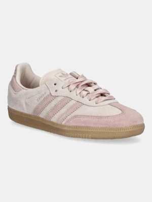 adidas Originals sneakersy zamszowe Samba OG W damskie kolor różowy JR8874