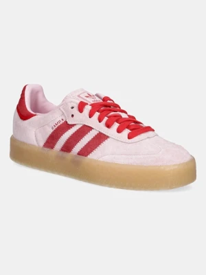 adidas Originals sneakersy zamszowe Sambae damskie kolor różowy JS4500