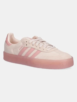 adidas Originals sneakersy zamszowe Sambae W damskie kolor różowy JS3956