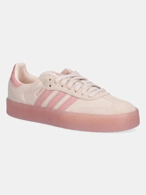 adidas Originals sneakersy zamszowe Sambae W damskie kolor różowy JS3956