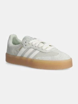 adidas Originals sneakersy zamszowe Samba W kolor zielony JI3881