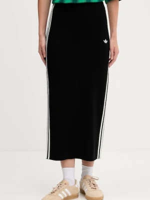 adidas Originals spódnica 3-Stripes kolor czarny midi ołówkowa JW2661