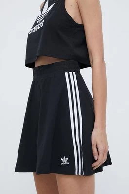 adidas Originals spódnica 3-Stripes kolor czarny mini rozkloszowana IU2526