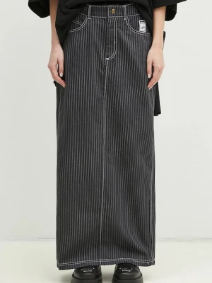 adidas Originals spódnica bawełniana Aop Maxi Skirt kolor szary maxi prosta JJ3142