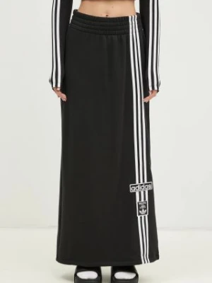 adidas Originals spódnica bawełniana MAXI SKIRT kolor czarny maxi prosta JC8538