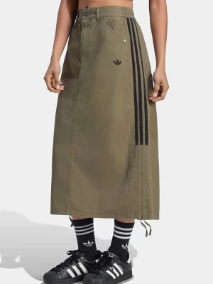 adidas Originals spódnica bawełniana Parachute zielony
