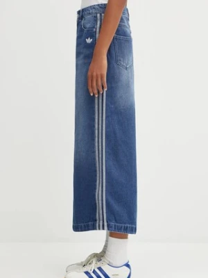 adidas Originals spódnica Denim Long Skt kolor niebieski midi prosta JW2658