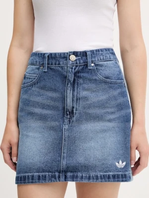 adidas Originals spódnica jeansowa Denim Mini Skt kolor niebieski mini rozkloszowana JW2649