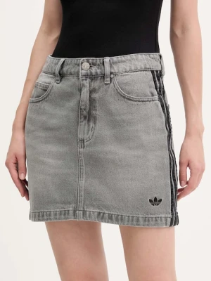 adidas Originals spódnica jeansowa Denim Mini Skt kolor szary mini ołówkowa JW2657