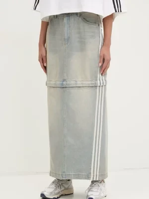 adidas Originals spódnica jeansowa DENIM ZIP SKIRT kolor niebieski mini prosta JX9215