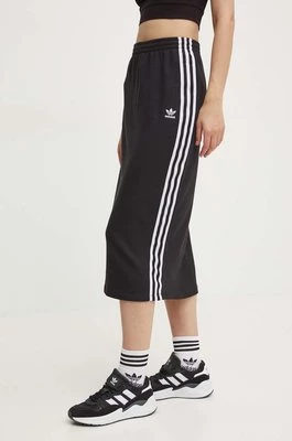 adidas Originals spódnica Knitted Skirt kolor czarny midi prosta IY7279
