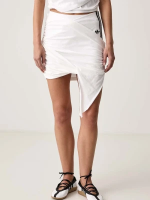 adidas Originals spódnica kopertowa bawełniana Adiluna Season 2 x Jennie biały