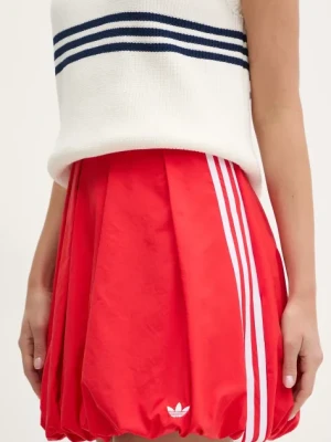 adidas Originals spódnica WOVEN BAL SKIRT kolor czerwony mini rozkloszowana JX9207