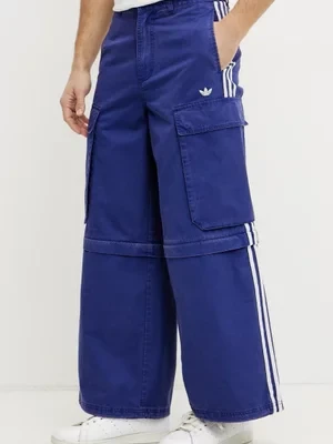 adidas Originals spodnie bawełniane CARGO PANTS męskie kolor fioletowy proste JY6294