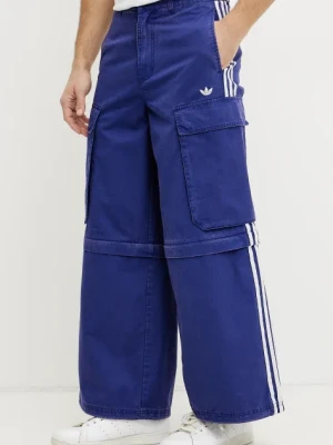 adidas Originals spodnie bawełniane CARGO PANTS męskie kolor fioletowy proste JY6294