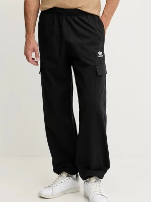 adidas Originals spodnie bawełniane Essentials męskie kolor czarny w fasonie cargo JX3913