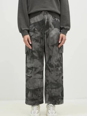 adidas Originals spodnie bawełniane Xxl Cargo Pant kolor szary szerokie high waist IW5537