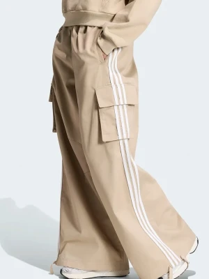 adidas Originals spodnie cargo damskie Firebird Adilenium beżowy