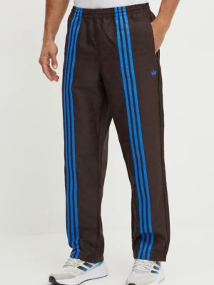 adidas Originals spodnie Club TrackPant męskie kolor brązowy wzorzyste JN5970