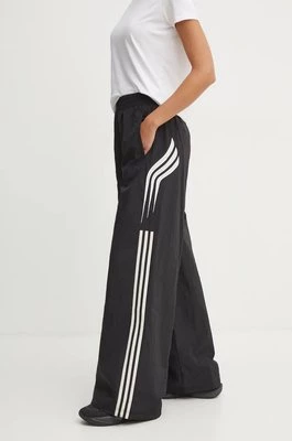 adidas Originals spodnie damskie kolor czarny szerokie high waist IW5509