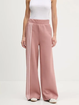 adidas Originals spodnie dresowe 3 Stripes damskie kolor pomarańczowy z aplikacją JW3621