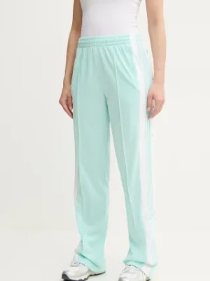adidas Originals spodnie dresowe Adibreak damskie kolor turkusowy wzorzyste JD0854